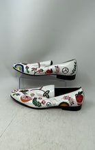 Load image into Gallery viewer, Aurelio Garcia Mens White Embroidered Leather Slip-On Loafer Shoes Size 46
