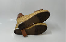 Load image into Gallery viewer, Franco Sarto Womens Clemens Brown Open Toe Wedge Heels Espadrille Sandals Size 7
