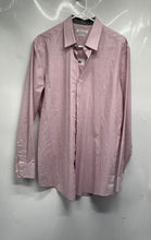 Load image into Gallery viewer, Perry Ellis Portfolio Mens Light Pink Polka Dot Very Slim Fit Dress Shirt Sz L
