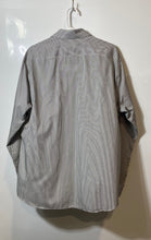 Load image into Gallery viewer, Michael Kors Mens White Black Striped Print Long Sleeve Dress Shirt Size 17
