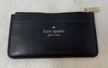 Load image into Gallery viewer, Kate Spade New York Womens Staci Black Leather Slim Credit Card Holder Wallet
