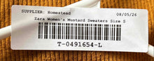 Load image into Gallery viewer, Zara Womens Mustard Long Sleeve Cardigan Sweaters Size Small
