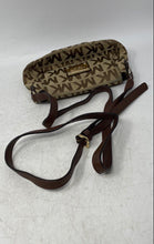 Load image into Gallery viewer, Michael Kors Womens Brown Signature Print Adjustable Strap Crossbody Bag

