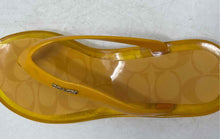 Load image into Gallery viewer, Coach Womens Nisa Yellow Jelly Slip-On Flat Flip-Flop Sandals Size 6
