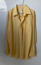 Load image into Gallery viewer, Damiani Mens Yellow Check Cotton Long Sleeve Collared Dress Shirt Size 18 1/2
