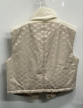 Load image into Gallery viewer, Michael Kors Womens Beige Monogram Print Full-Zip Puffer Vest Size S/P
