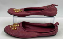 Load image into Gallery viewer, Authentic Tory Burch Womens Eleanor Dark Pink Slip-On Ballet Flats Size 7 M Worn
