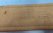 Load image into Gallery viewer, Michael Kors Womens 553734 Beige Brown Monogram Adjustable Fashion Belt Size M
