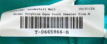 Load image into Gallery viewer, NFL Team Apparel Boys Aqua Miami Dolphins Long Sleeve Pullover Hoodie Size M
