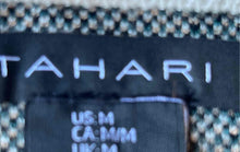 Load image into Gallery viewer, Tahari Womens Black White Plaid Print Long Sleeve Pullover Sweater Size Medium
