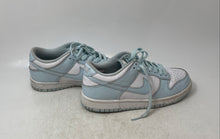 Load image into Gallery viewer, Nike Girls Dunk Low FB9109-105 White Blue Leather Lace-Up Sneaker Shoes Size 5Y
