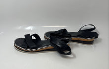 Load image into Gallery viewer, Vince Camuto Womens Miveeria Black Leather Hook &amp; Loop Ankle Strap Sandals Sz 7M
