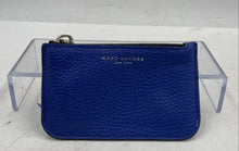 Load image into Gallery viewer, Authentic Marc Jacobs Womens Gotham Blue Leather Compact Wallet Zipper Damaged
