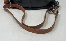 Load image into Gallery viewer, Naty Womens Black Brown Leather Inner Pockets Travel Shoulder Purse
