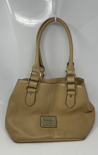 Load image into Gallery viewer, Nicole By Nicole Miller Womens Brown Leather Double Handle Shoulder Bag
