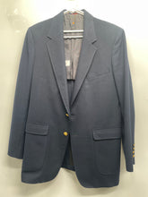 Load image into Gallery viewer, Arnold Palmer Mens Navy Blue Notch Lapel Long Sleeve Two-Button Blazer Size 42L
