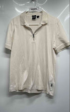 Load image into Gallery viewer, Hugo Boss Mens Beige Cotton Slim Fit Mercerised 1/4 Zip Polo Shirt Size M
