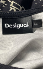 Load image into Gallery viewer, Desigual Womens Black Beige Printed Square Neck Sleeveless A-Line Dress Size XL
