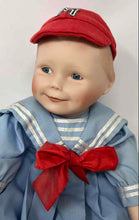 Load image into Gallery viewer, Ashton Drake Galleries Amanda Porcelain Doll With Blue Dress &amp; Red Hat
