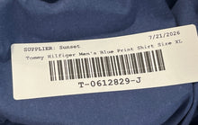 Load image into Gallery viewer, Tommy Hilfiger Mens Blue White Floral Print Custom Fit Button-Up Shirt Size XL
