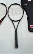 Load image into Gallery viewer, Set Of 2 Wilson Triad 5.0 Pro Staff Lite Dual Taper Beam Tennis Racquet In Case
