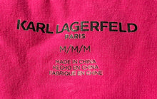 Load image into Gallery viewer, Karl Lagerfeld Paris Womens Hot Pink Eiffel Tower Crew Neck T-Shirt Dress Size M
