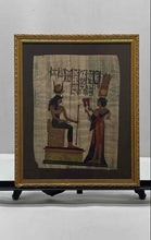 Load image into Gallery viewer, Egyptian Papyrus Queen Offering Sistrums To Goddess Hathor Wall Decor Art Print
