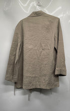 Load image into Gallery viewer, Zara Womens Beige Notch Lapel Front Tie Long Sleeve Blazer Jacket Size Small
