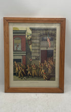 Load image into Gallery viewer, Scouting Is Outing Museum Store Framed Art Print Signed By Norman Rockwell
