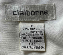 Load image into Gallery viewer, Liz Claiborne Womens Off White Pockets Long Sleeve Button-Up Shirt Size S
