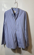 Load image into Gallery viewer, Massimo Dutti Mens Blue Striped Long Sleeve Collared Button-Up Shirt Size M
