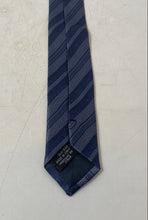 Load image into Gallery viewer, Armani Collezioni Mens Blue Striped Silk Adjustable Pointed Tie One Size
