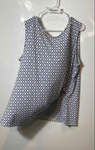 Load image into Gallery viewer, Jones New York Womens Blue Geometric Sleeveless Pullover Blouse Top Size 3X

