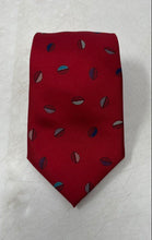 Load image into Gallery viewer, Pierre Cardin Mens Red Printed Silk Adjustable Pointed Tie One Size
