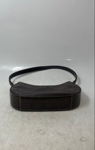 Load image into Gallery viewer, Liz Claiborne Womens Brown Faux Leather Inner Pocket Zip Top Shoulder Handbag
