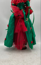 Load image into Gallery viewer, Blonde Hair Green Eyes Standing Porcelain Doll Collection In Green Red Dress
