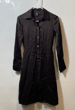 Load image into Gallery viewer, BCBGMAXAZRIA Womens Brown Long Sleeve Button Front Collared Shirt Dress Size 0
