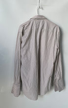 Load image into Gallery viewer, Stacy Adams Mens Yellow Striped Print Long Sleeve Dress Shirt Size 16-16.5
