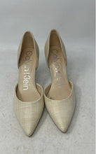 Load image into Gallery viewer, Calvin Klein Womens Gloria Beige Leather High Stiletto D'Orsay Heels Size 8M
