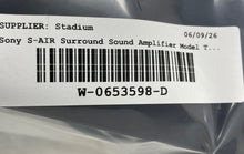 Load image into Gallery viewer, Sony Model TA-SA100WR Black S-AIR Wired Surround Sound Amplifier Not Tested
