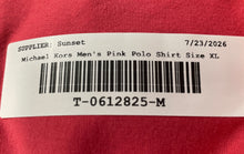 Load image into Gallery viewer, Michael Kors Mens Pink Cotton Short Sleeve Regular Fit Polo Shirt Size XL

