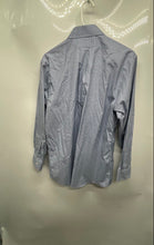 Load image into Gallery viewer, Brooks Brothers Mens Blue Printed Long Sleeve Dress Shirt Size 15 1/2
