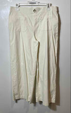 Load image into Gallery viewer, Jules &amp; Leopold Womens White Front Patch Pockets Wide-Leg Cropped Pants Size L
