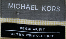 Load image into Gallery viewer, Michael Kors Mens Yellow Regular Fit Long Sleeve Dress Shirt Size 17.5 34/35 XL
