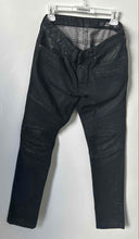 Load image into Gallery viewer, Armani Exchange Mens J27 Black Dark Wash Biker Skinny Leg Jeans Size 31
