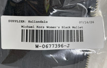 Load image into Gallery viewer, Michael Kors Womens Black Signature Print Credit Card Slot Zip-Around Wallet
