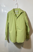 Load image into Gallery viewer, Perry Ellis Mens Green Slim Fit Non Iron Collared Dress Shirt Size 16 34/35
