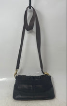 Load image into Gallery viewer, Kate Landry Womens Brown Black Leather Detachable Strap Lined Crossbody Handbag
