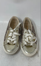 Load image into Gallery viewer, Michael Kors Girls MK100510C Izetta Gold Glitter Lace-Up Sneaker Shoes Size 11
