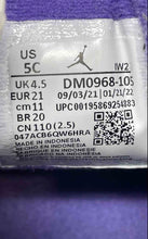 Load image into Gallery viewer, Authentic Nike Boys Jordan 3 Retro White Black Gray Basketball Shoes 5C In Box
